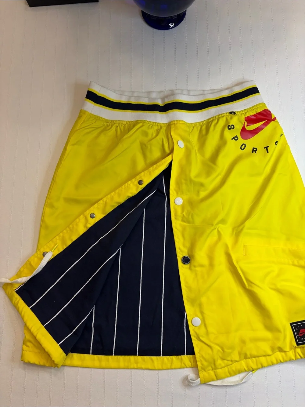 Nike Bright Yellow Snap-Front Athletic Mini Skirt